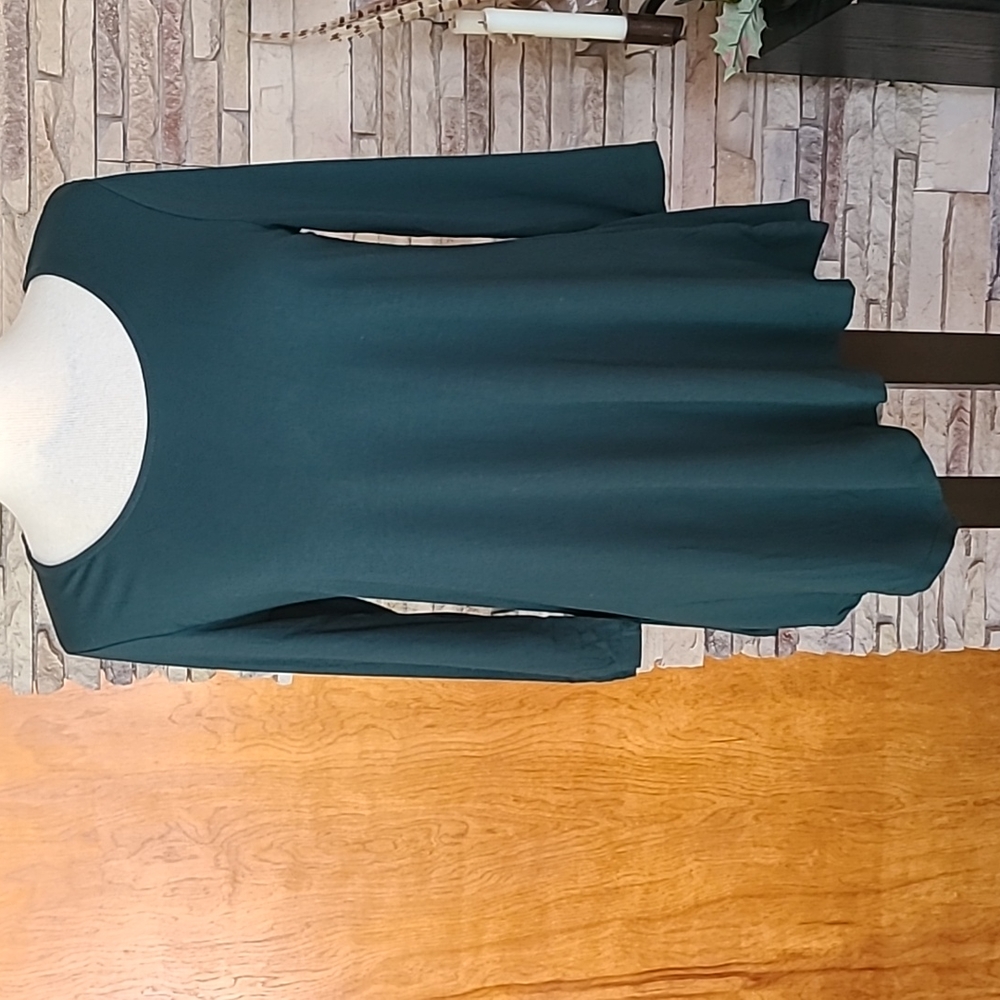 Emerald green asymmetrical top